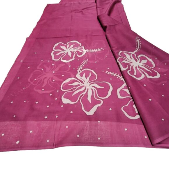 Womens Sarong Cotton Wrap, Handpainted Batik Wrapskirt Beach Pareo Beachwear-NEW - Picture 3 of 5